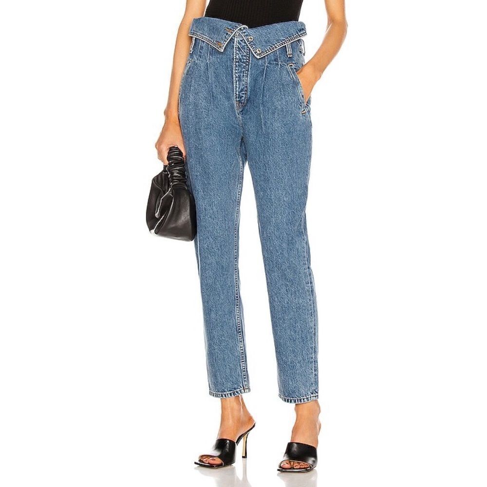 RE/DONE Womens 80s Fold Over Jeans - Seventies As F* Size 30